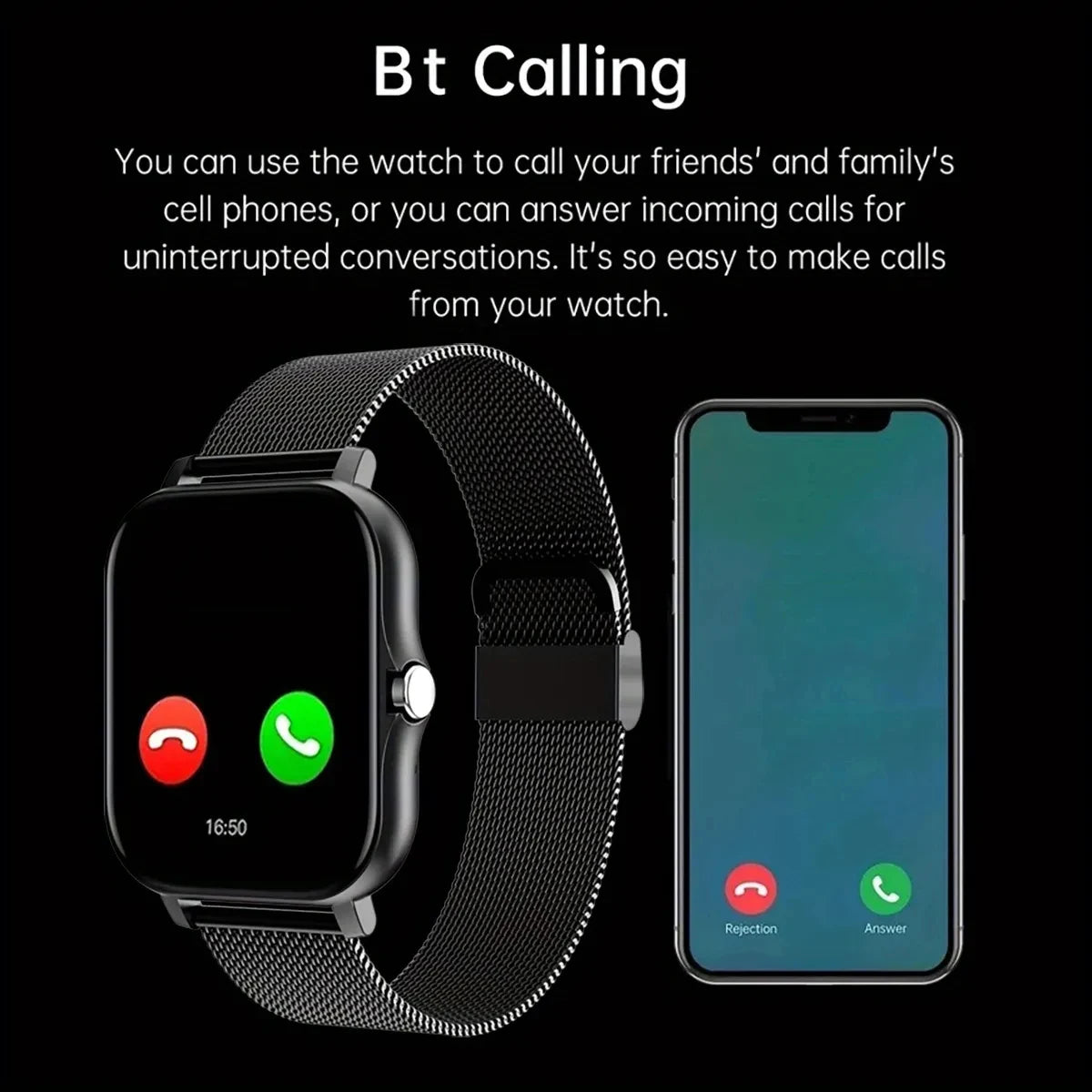 2025 New Bluetooth Answer Call Smart Watch Men Touch Call Fitness Tracker Waterproof Smartwatch Women For Android ios Gift