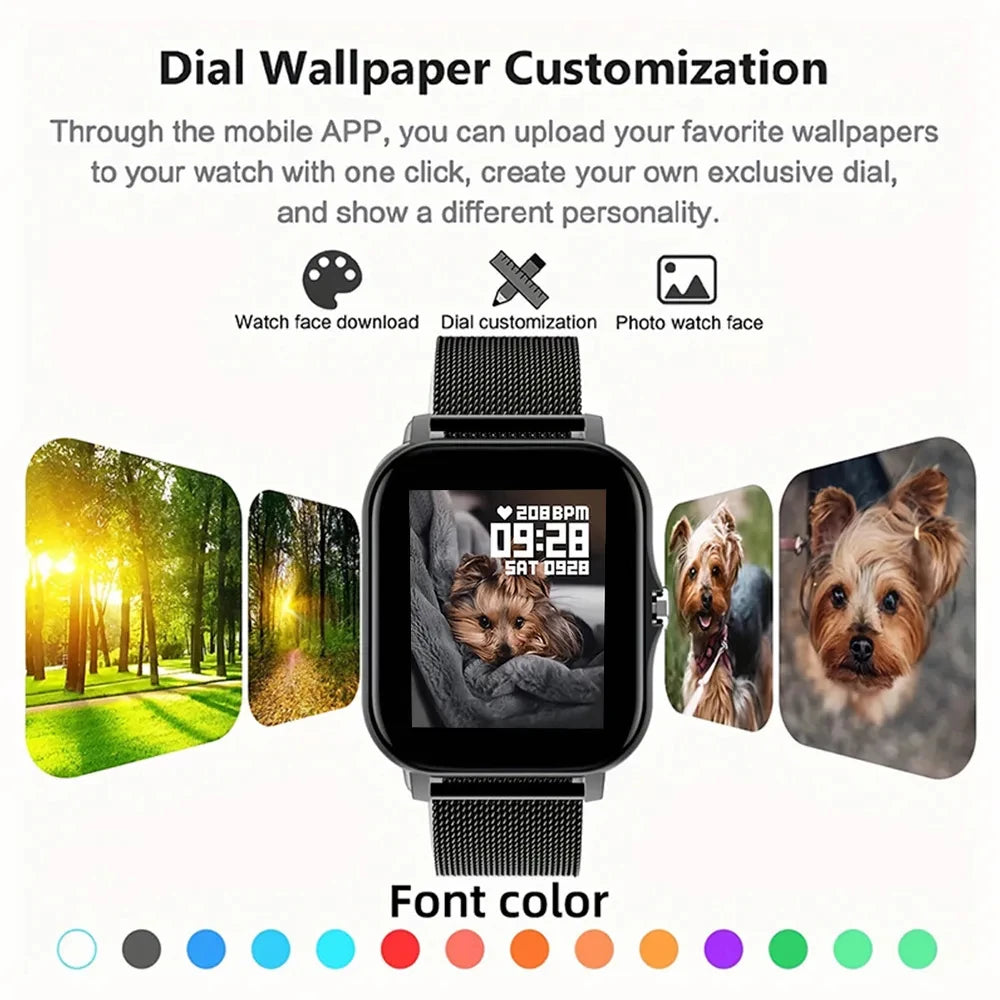 2025 New Bluetooth Answer Call Smart Watch Men Touch Call Fitness Tracker Waterproof Smartwatch Women For Android ios Gift