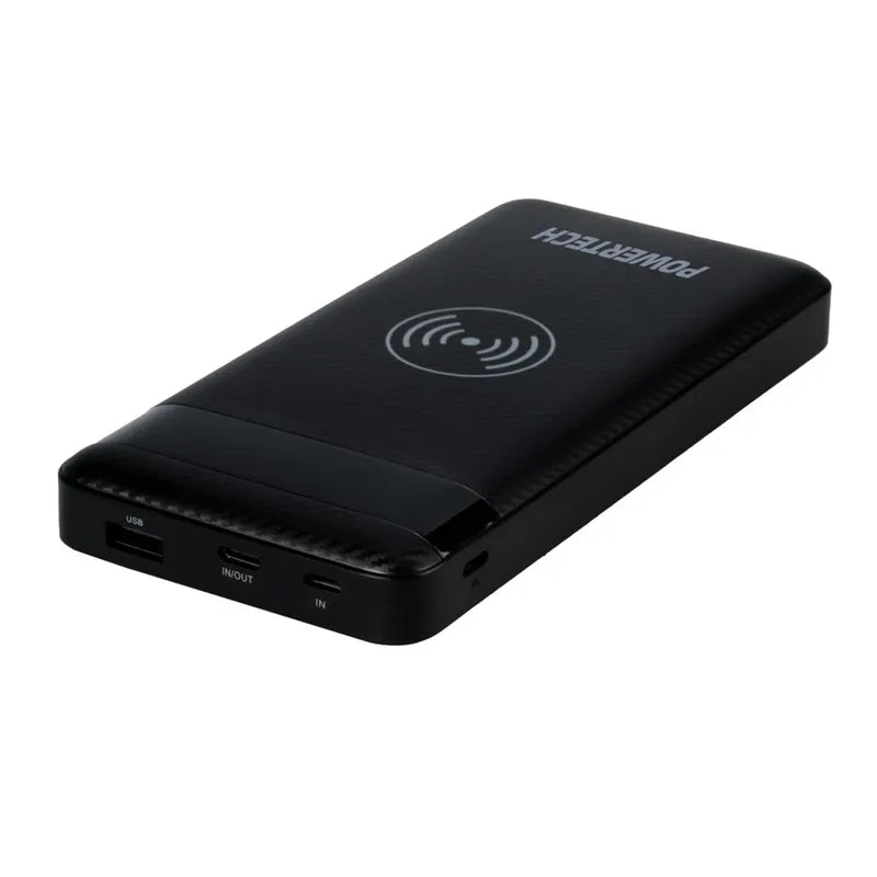 20,000mAh Power Bank with USB C 45W and Wireless Charger - Black