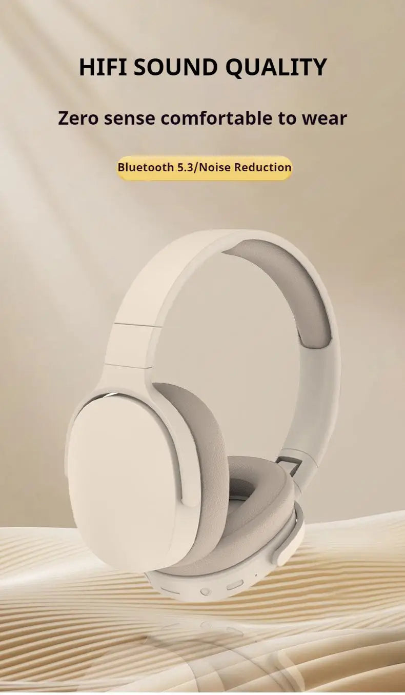 #P2961 Wireless Bluetooth 5.3 Headphones Over Ear Hifi Stereo Headset True Sports With Earphones TF/AUX Music Player with HD Mic