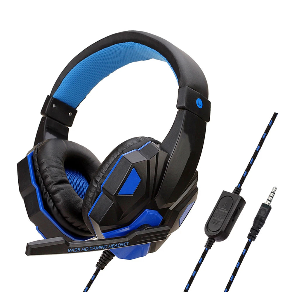 Gaming Headphones Wired PC Bass