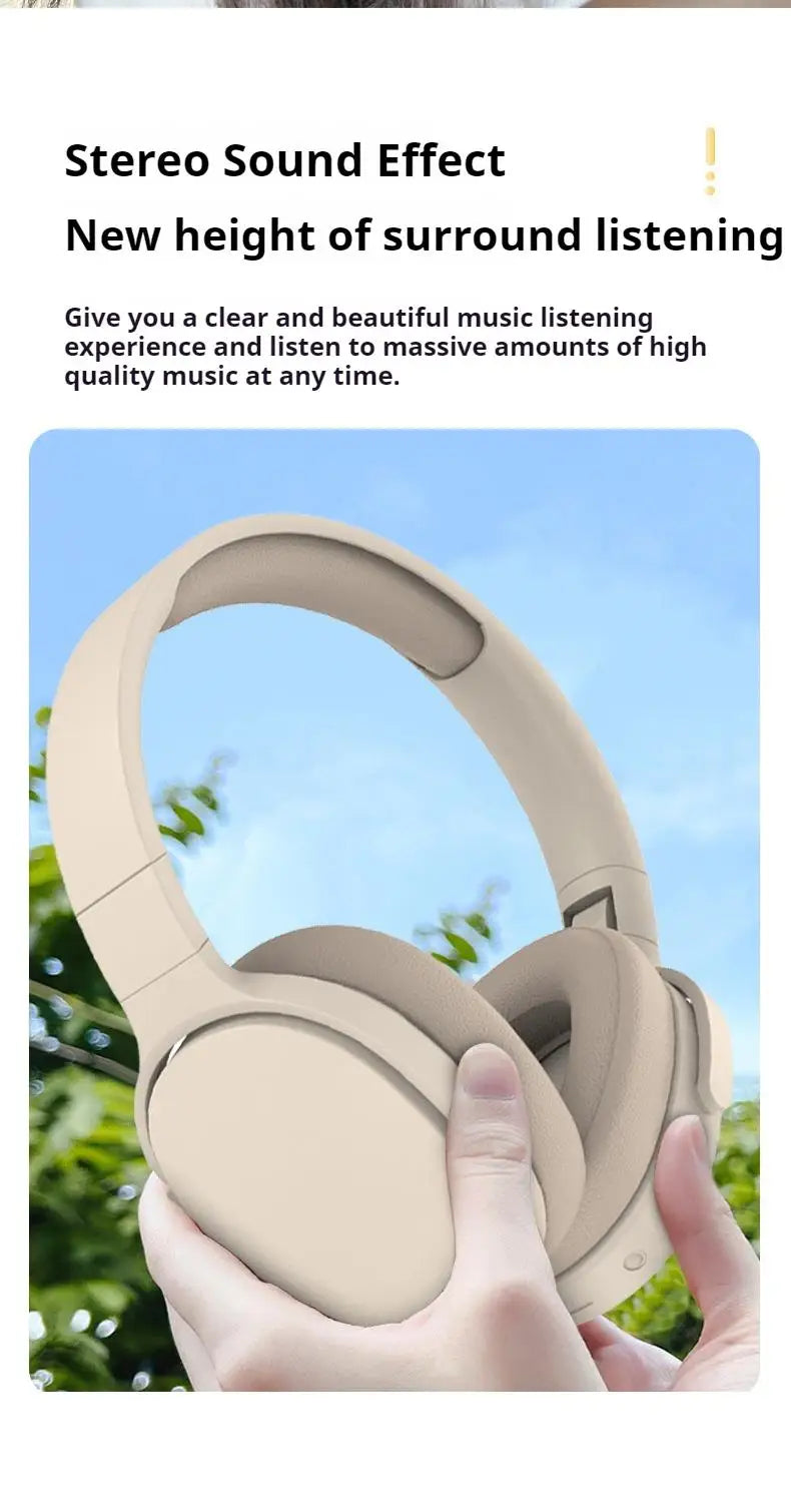 #P2961 Wireless Bluetooth 5.3 Headphones Over Ear Hifi Stereo Headset True Sports With Earphones TF/AUX Music Player with HD Mic