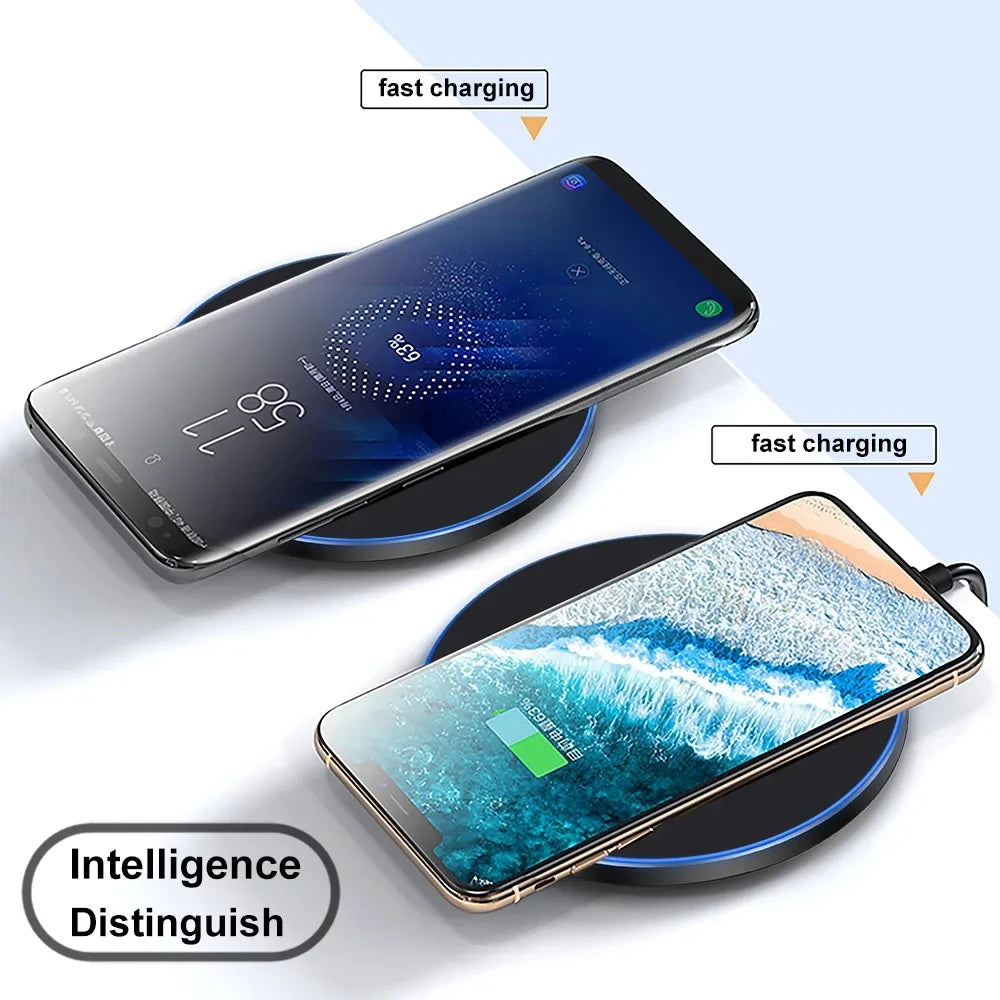 Fast Wireless Charger Pad for iPhone 14 13 16 15 Pro Max Samsung Galaxy S22 S21 S23 S10 S9 Xiaomi Wireless Charging Station
