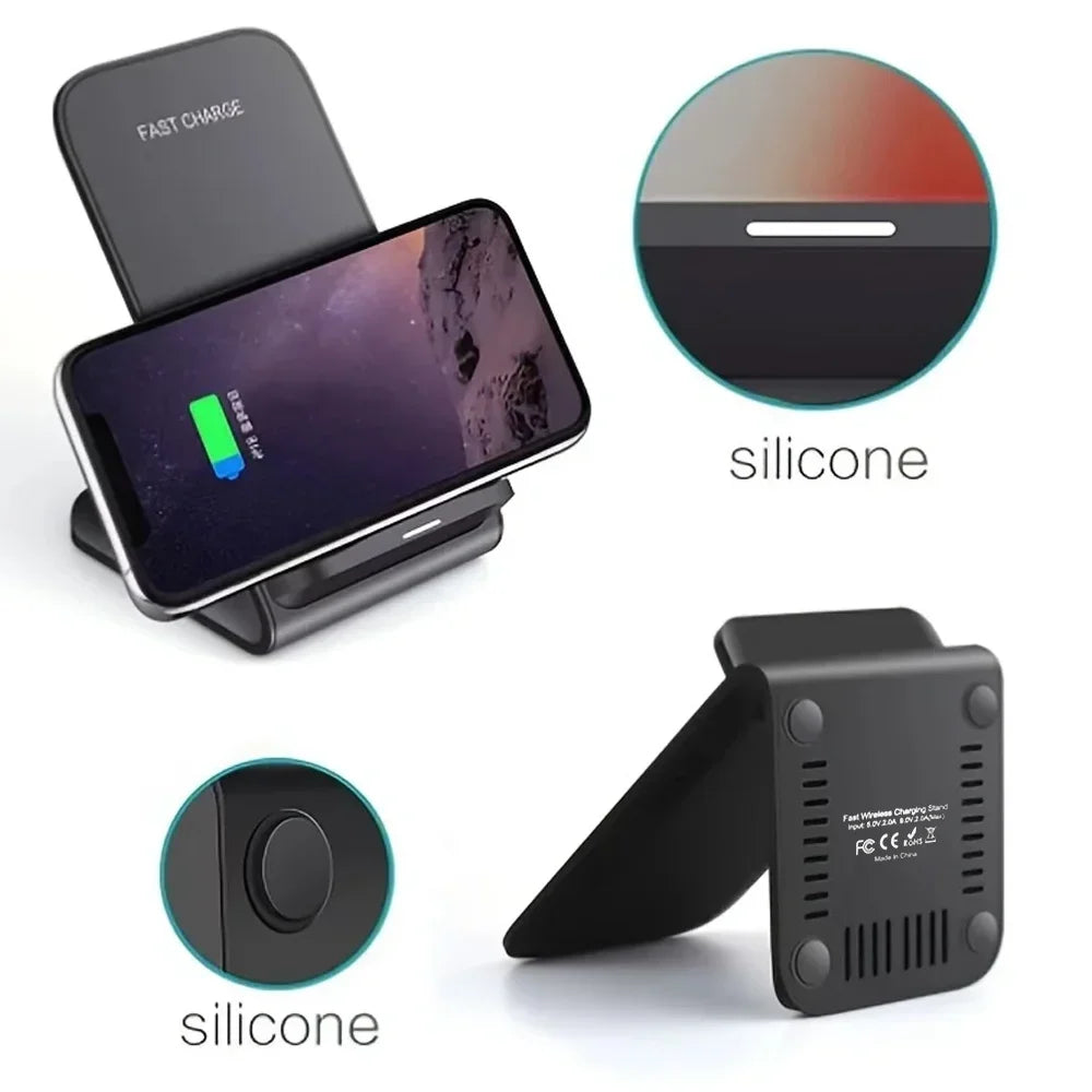 Wireless Charger support for Samsung S24 S23 S22 21 Ultra Quick Charging Stand For iPhone 15 14 13 16Pro Max Xiaomi 14