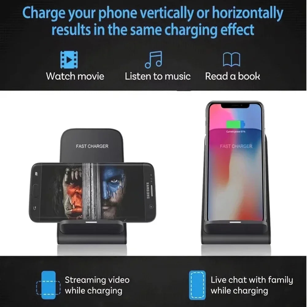 Wireless Charger support for Samsung S24 S23 S22 21 Ultra Quick Charging Stand For iPhone 15 14 13 16Pro Max Xiaomi 14