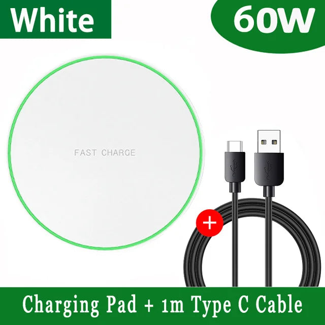 Fast Wireless Charger Pad for iPhone 14 13 16 15 Pro Max Samsung Galaxy S22 S21 S23 S10 S9 Xiaomi Wireless Charging Station