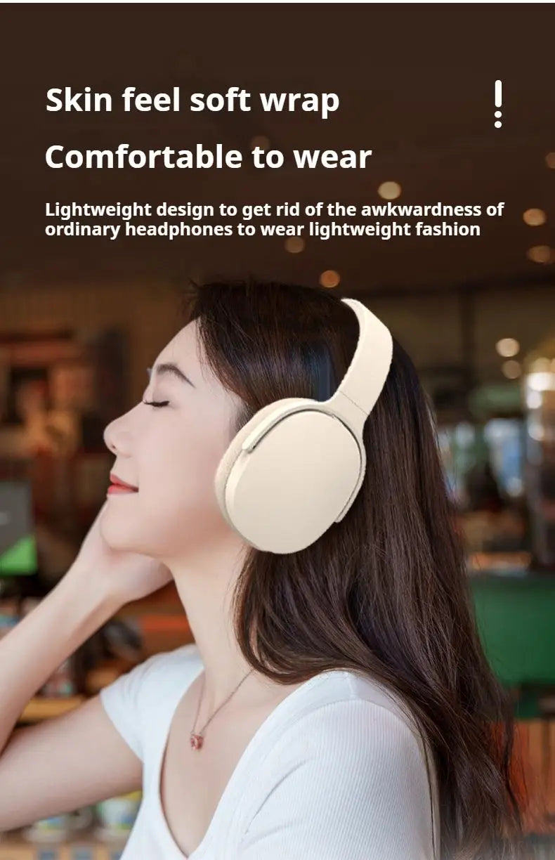 #P2961 Wireless Bluetooth 5.3 Headphones Over Ear Hifi Stereo Headset True Sports With Earphones TF/AUX Music Player with HD Mic