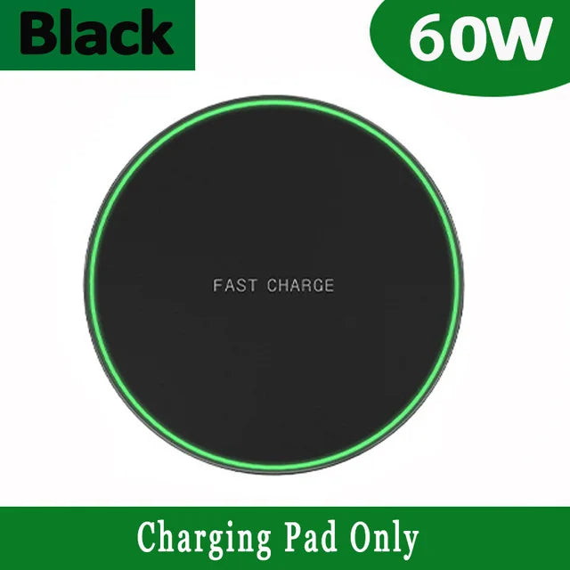 Fast Wireless Charger Pad for iPhone 14 13 16 15 Pro Max Samsung Galaxy S22 S21 S23 S10 S9 Xiaomi Wireless Charging Station