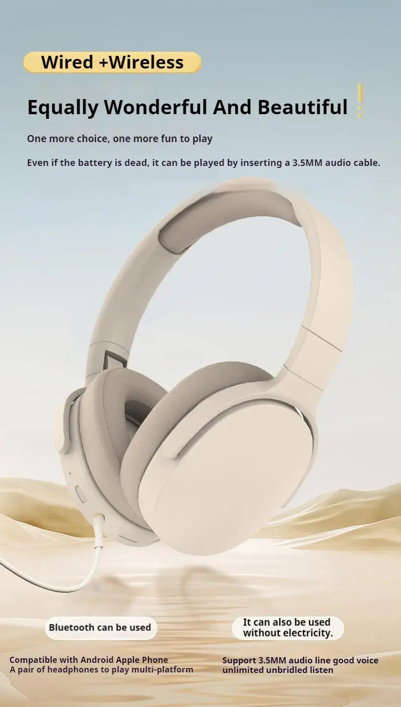 #P2961 Wireless Bluetooth 5.3 Headphones Over Ear Hifi Stereo Headset True Sports With Earphones TF/AUX Music Player with HD Mic