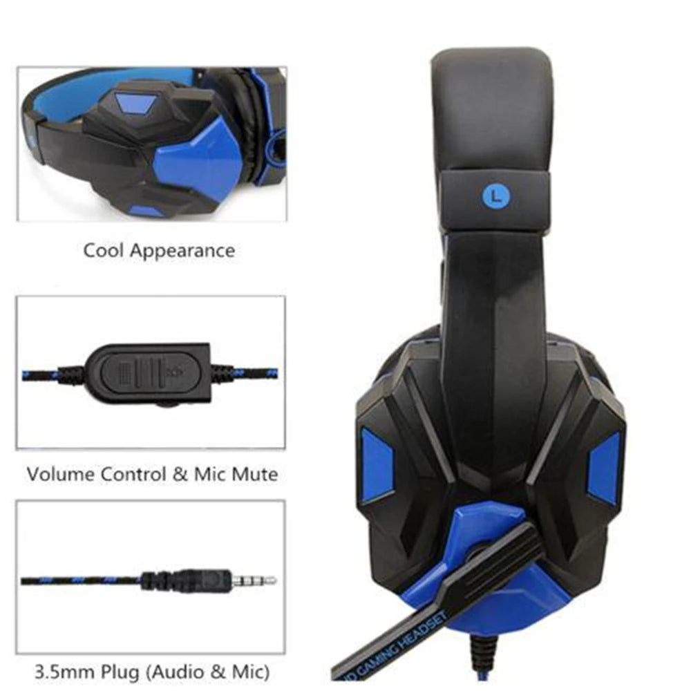 Gaming Headphones Wired PC Bass