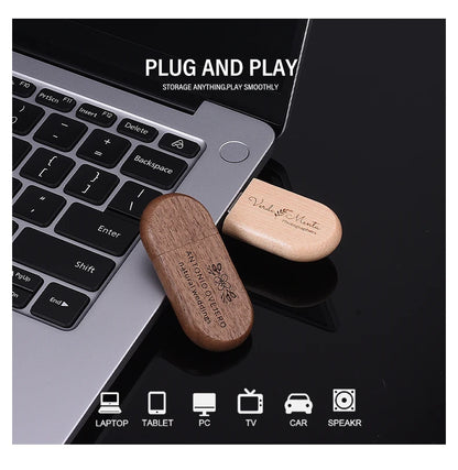 JASTER USB 3.0 High Speed LOGO Wooden Box Personal Logo Customer Pendrive 8GB 16GB 32GB 64GB USB Flash Drive Pen Drive U Disk