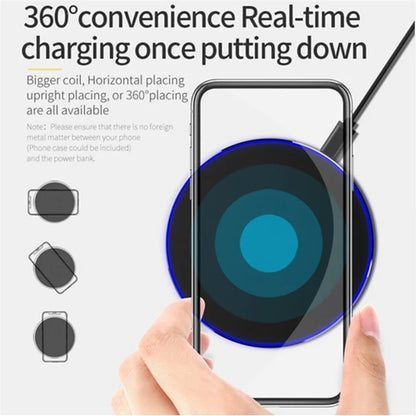Fast Wireless Charger Pad for iPhone 14 13 16 15 Pro Max Samsung Galaxy S22 S21 S23 S10 S9 Xiaomi Wireless Charging Station