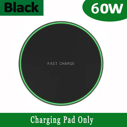 Fast Wireless Charger Pad for iPhone 14 13 16 15 Pro Max Samsung Galaxy S22 S21 S23 S10 S9 Xiaomi Wireless Charging Station