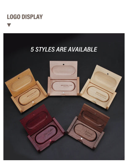JASTER USB 3.0 High Speed LOGO Wooden Box Personal Logo Customer Pendrive 8GB 16GB 32GB 64GB USB Flash Drive Pen Drive U Disk