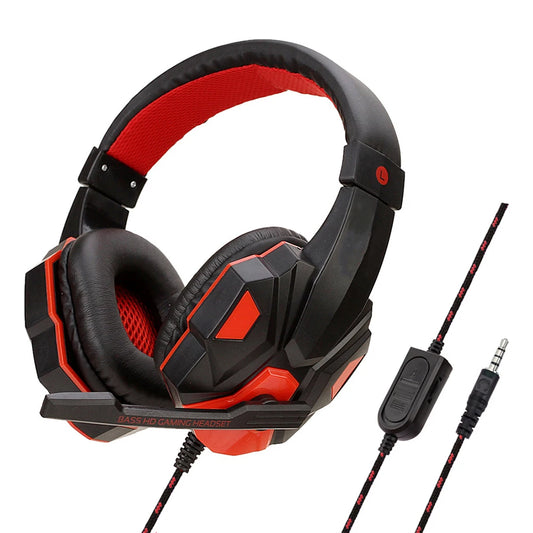 Gaming Headphones Wired PC Bass